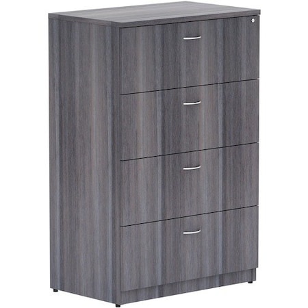 Lorell Lateral File, 4-Drawer, 35-1/2inx22inx54-3/4in, Weathered CCL LLR69624